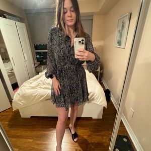 Zara Black and white mini dress